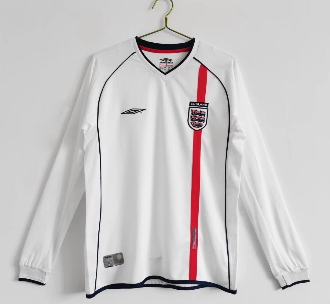 AAA Quality England 2002 World Cup Home Long Soccer Jersey